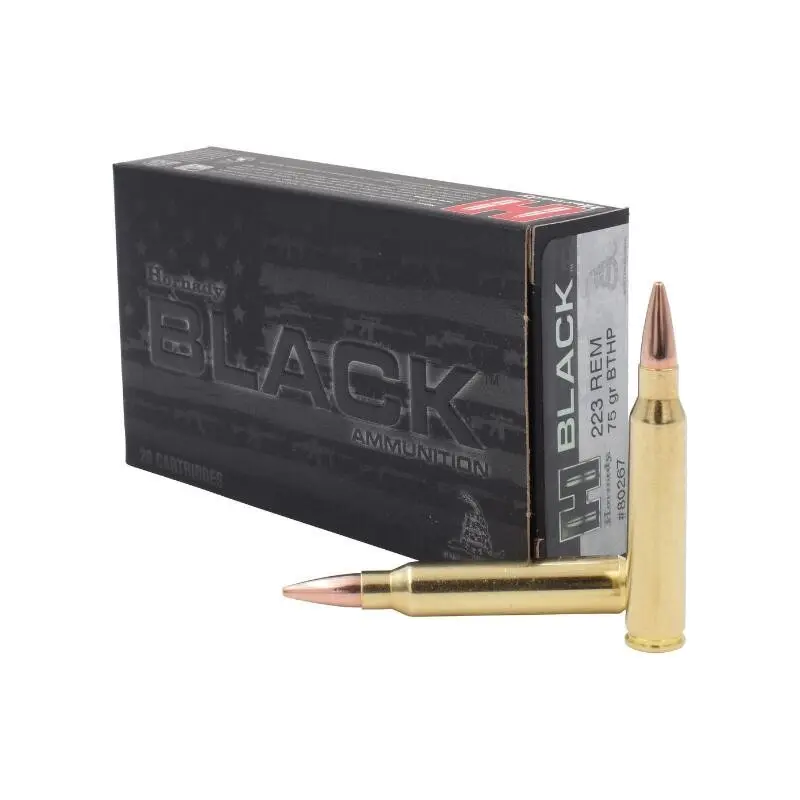Hornady .223 Rem 75gr BT HP Black