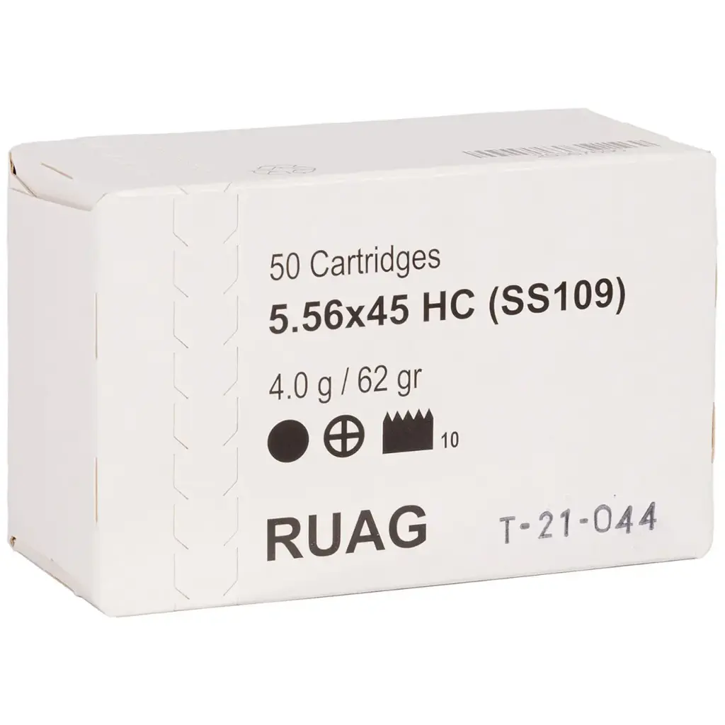 RUAG 5.56x45 62gr NATO Ball M855/SS109